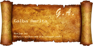 Galba Amrita névjegykártya